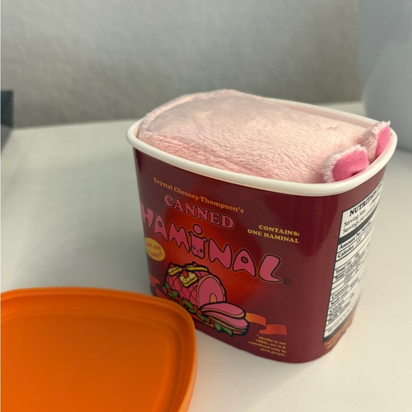 Canned Haminal pink pig plush toy #PigPlush #Funny - Picture 2 of 5